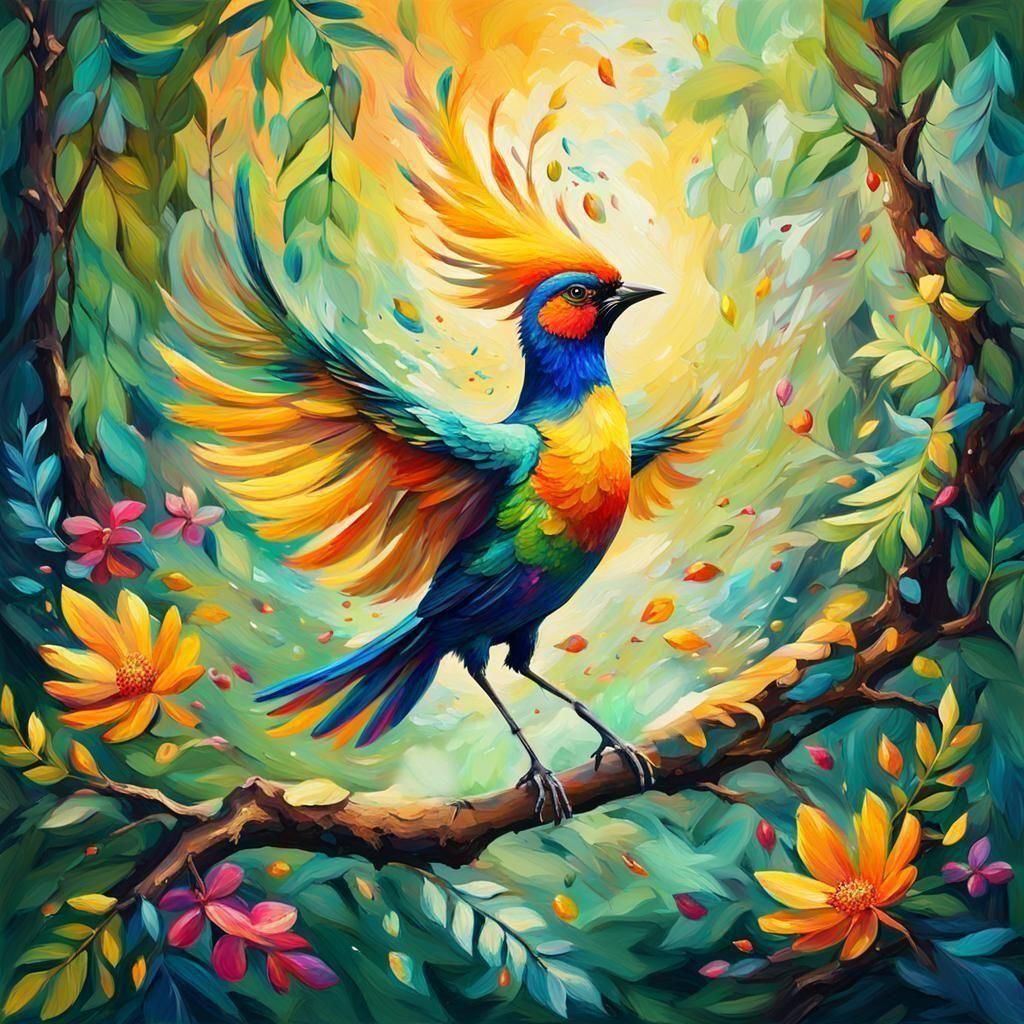 A dancing bird