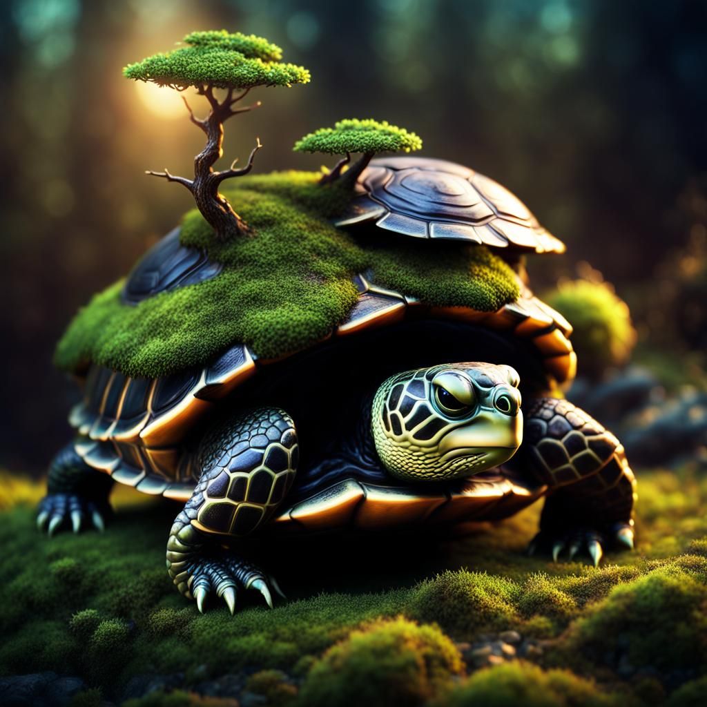 An ancient turtle…very very old😉 - AI Generated Artwork - NightCafe Creator