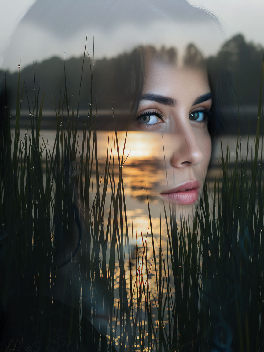 Un visage au lerver du soleil