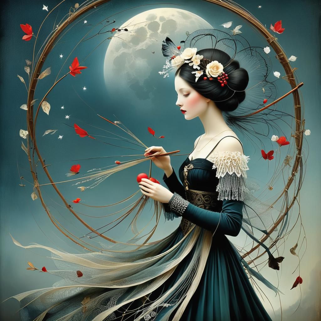 Whimsical Woman Weaving Wonders Catrin welz-stein,  Anne Bachelier,  Ian Miller,  René Cloke 🌹🤍❄️🌚 ...  by @Yumi