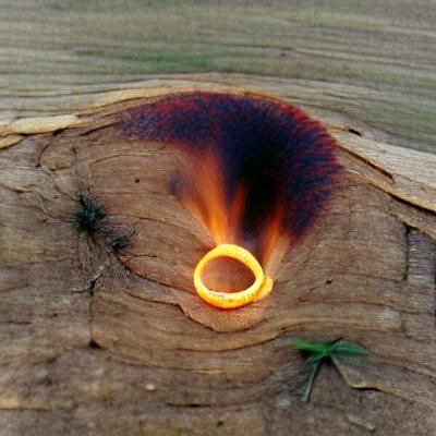 A burning ring of fire