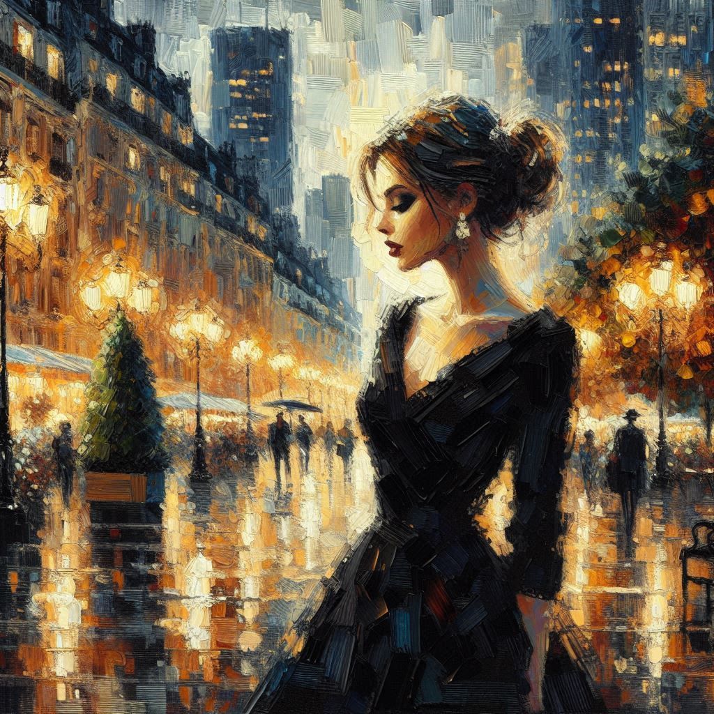 elegant woman in the city