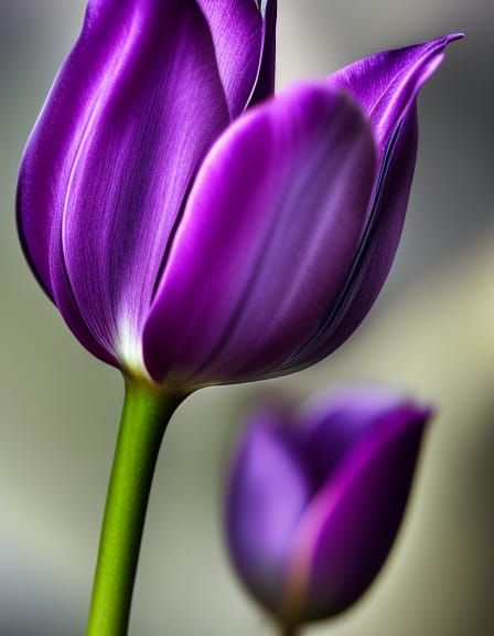 A purple and lilac tulip stunningly beautiful hyper realistic tulip and ...