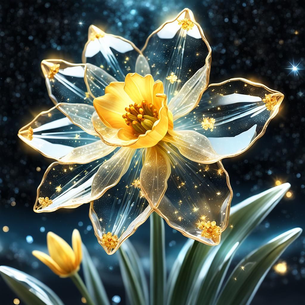 Crystal daffodil  by @Rie