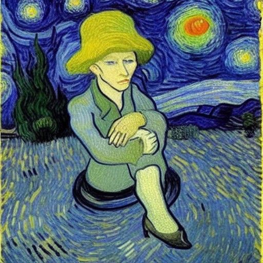Van gogh, dressed to kill.