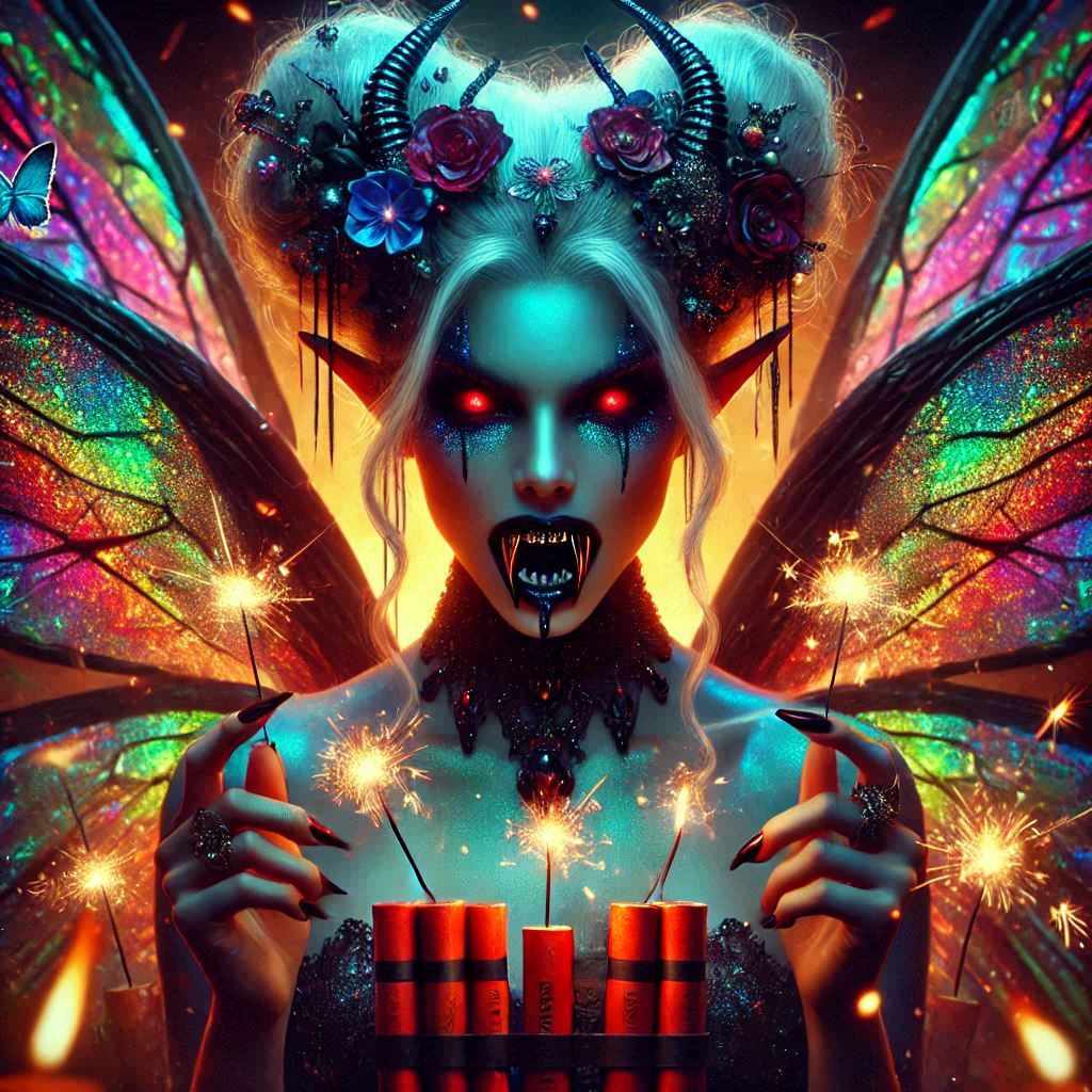 Indestructible fairy showing off...Dynamite!