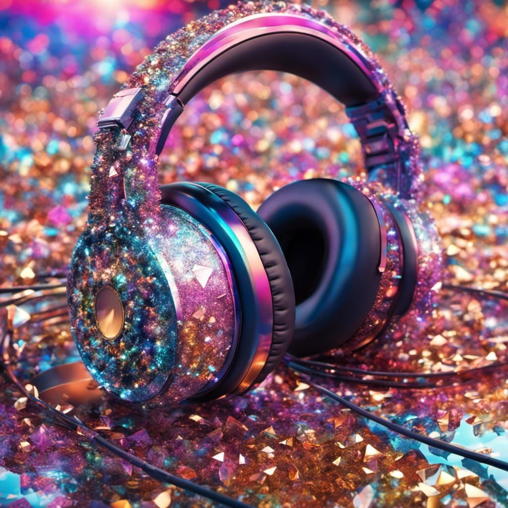 Glittery Headphones 🎧