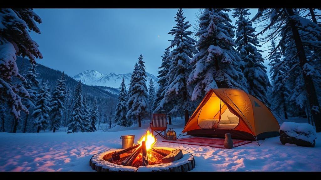 Winter Camping  by @Dragontinkerluv