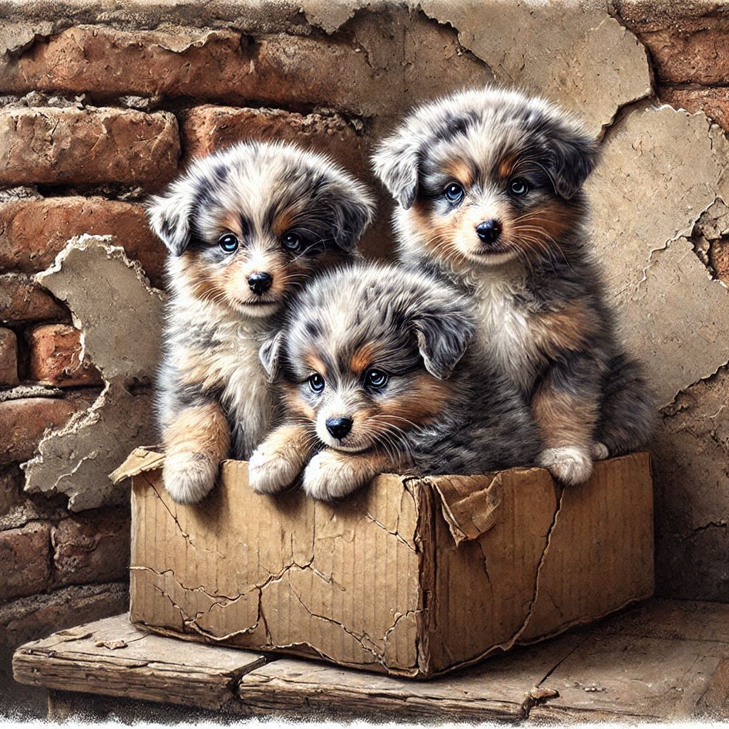 Blue Merles  by @SMARTDOG