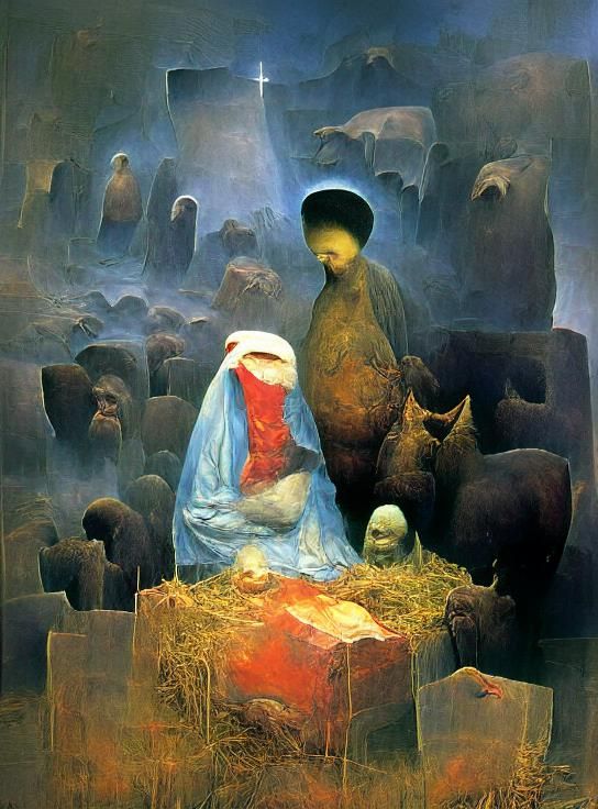 Nativity scene Zdzisław Beksiński