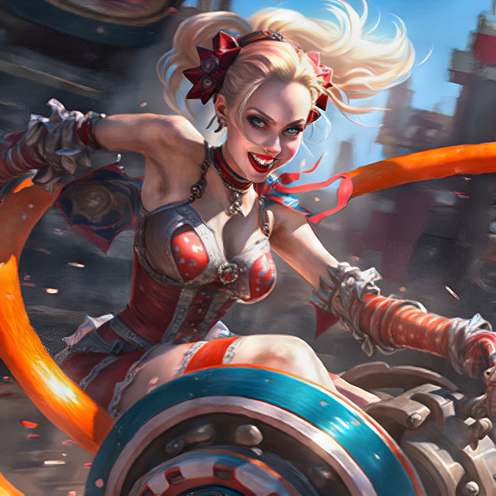Midjourney: Spin Again, Harley Quinn