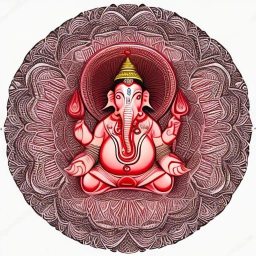 Ganesha in Lotus
