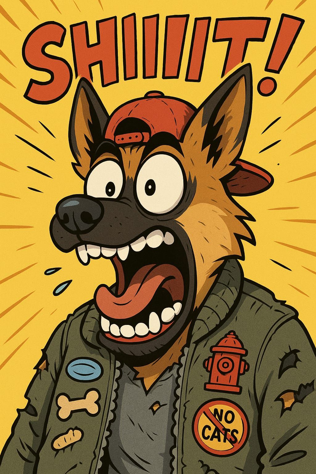 Cartoon German Shepherd