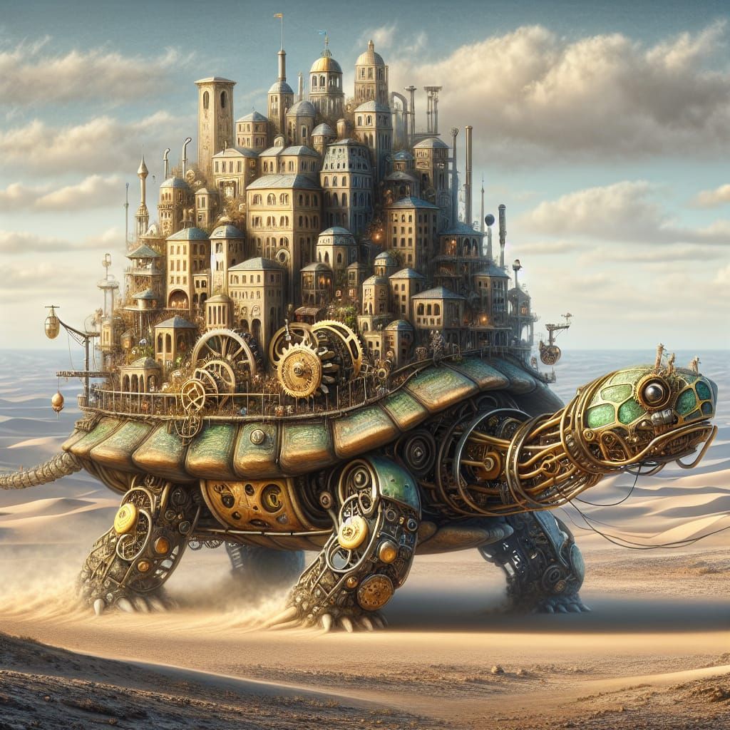 Mechanical Turtle City  by @Perky1245