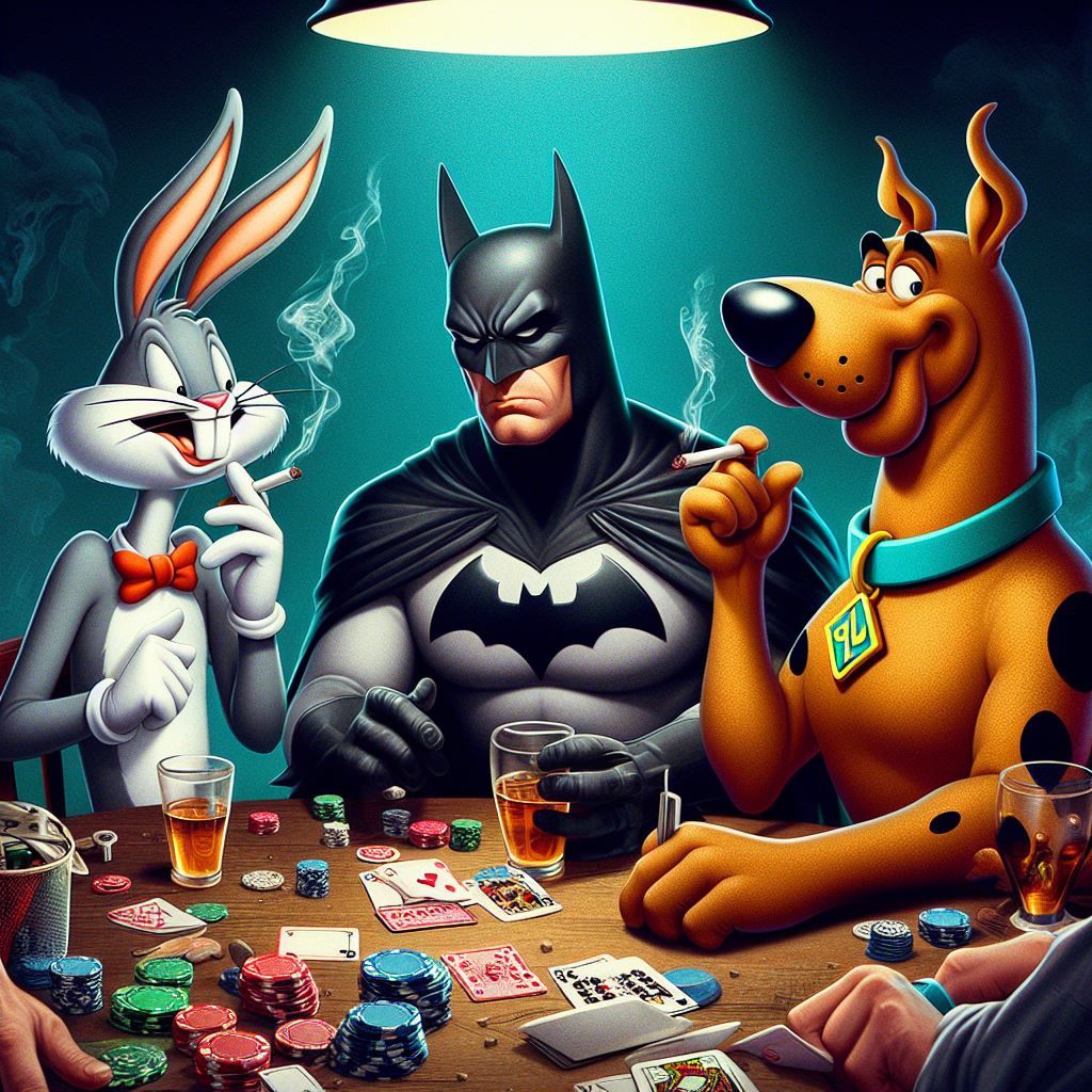 Warner Bros Executives Playing Poker