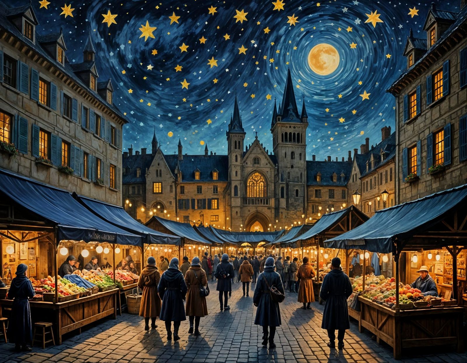 Market under a Starry Sky  by @Marcin_Jalocha
