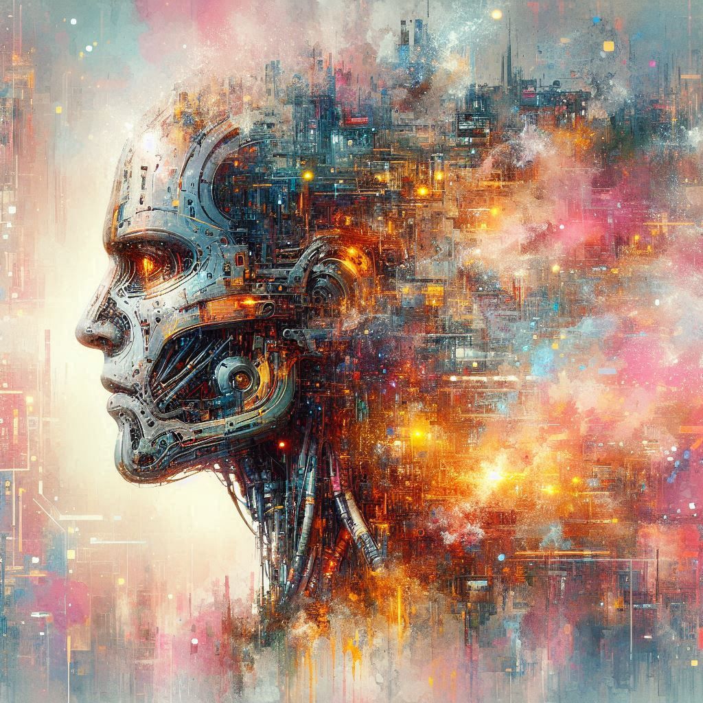 double exposure beautiful fantasy DALL-E 3 portrait landscape..