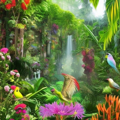 birds and plants  look perfect and beautiful