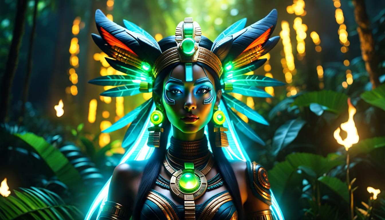 Foxfire deuterium and tritium energized Dark Jungle Mayan Qu...