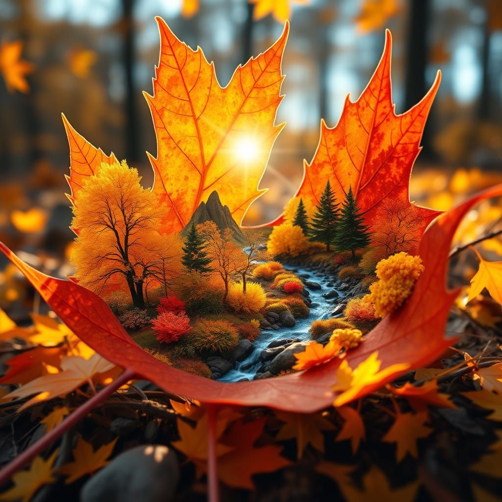 A little Autumn in the forest   by @JokeStirrer