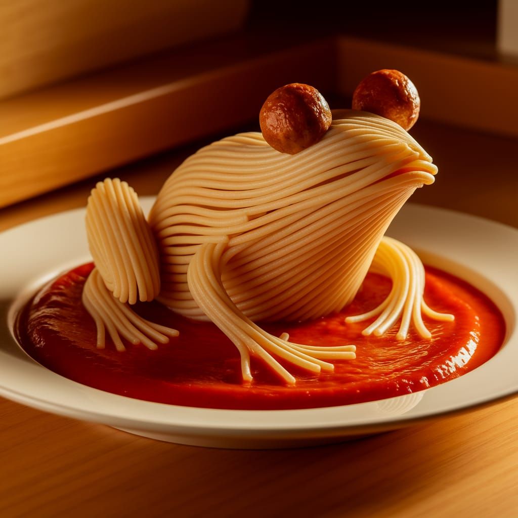 Spaghetti Frog  by @Doomfrog 