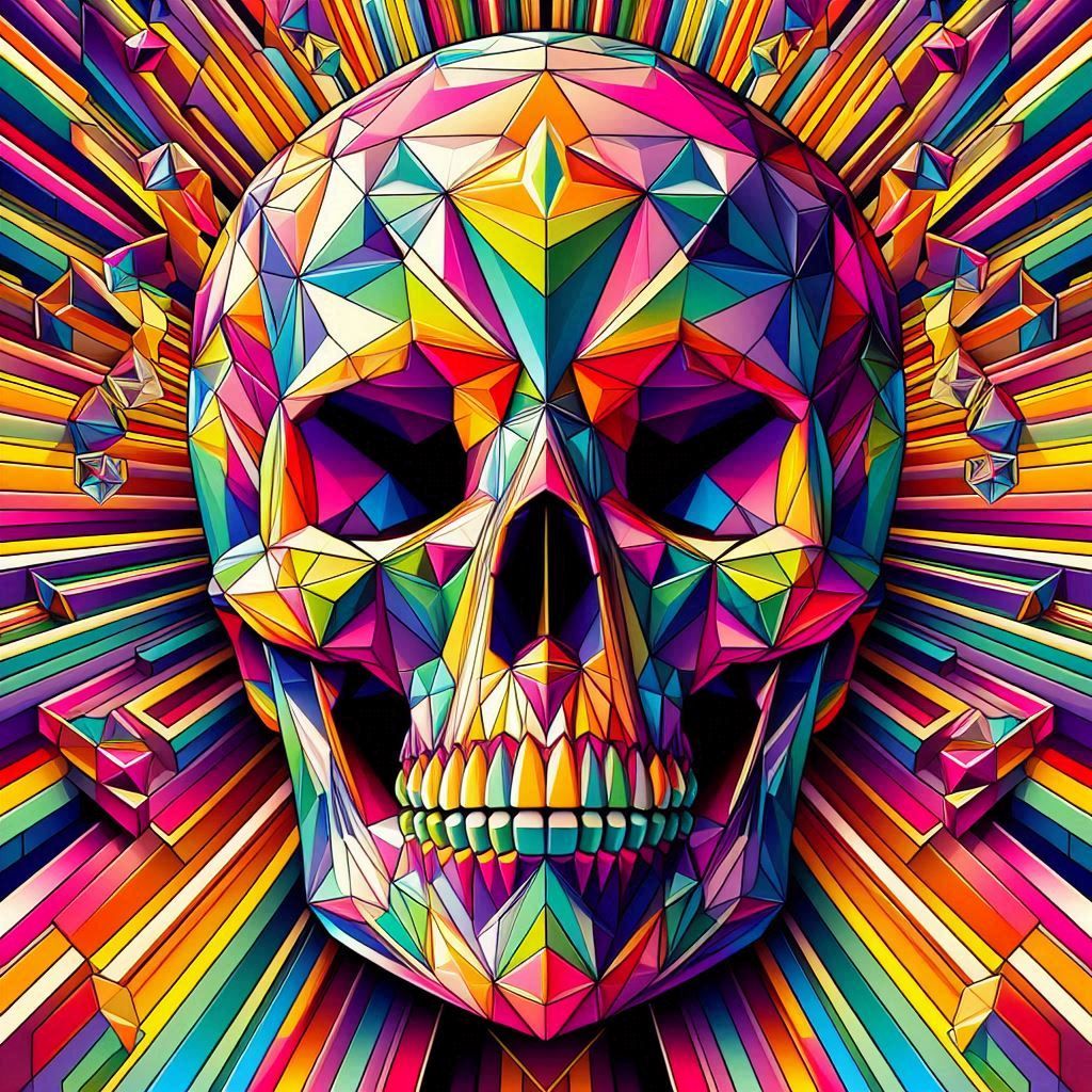 Skull by Okuda San Miguel