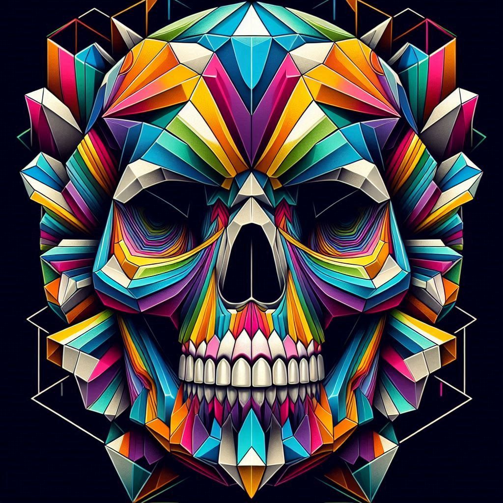 Skull by Okuda San Miguel