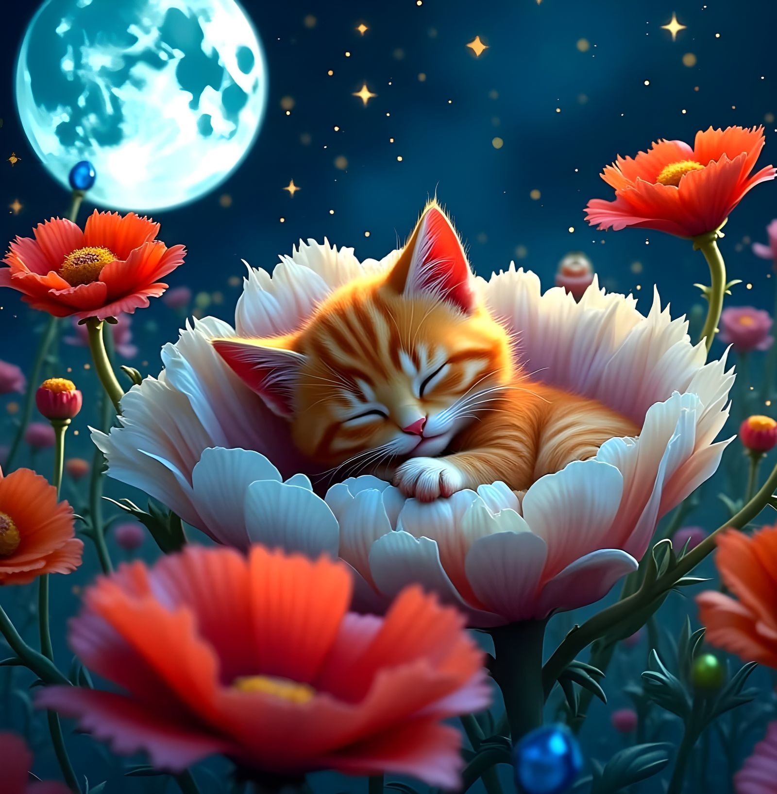 Sleeping in a Flower   by @Melanie Rhoades 