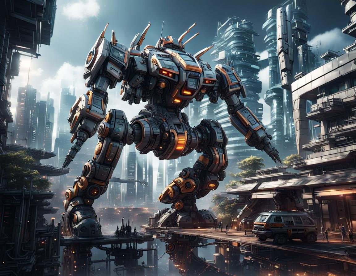 mecha city - AI Generated Artwork - NightCafe Creator