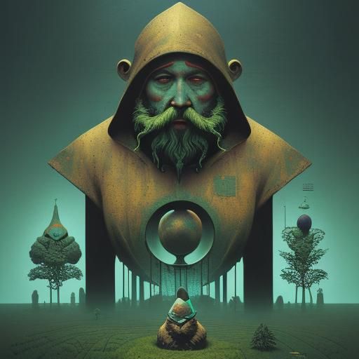 Garden Gnome by Zdzislaw Beksinski