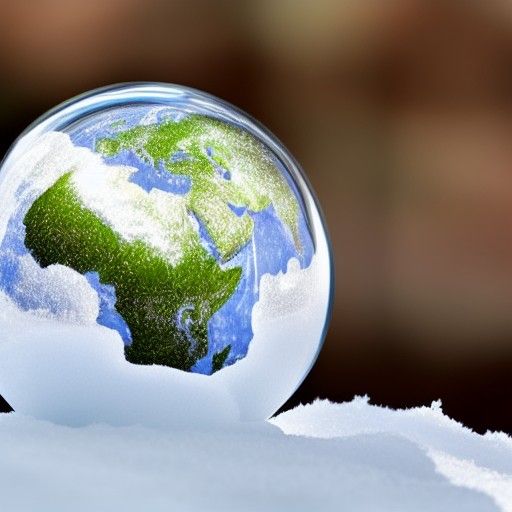 Earth in a Snow Globe