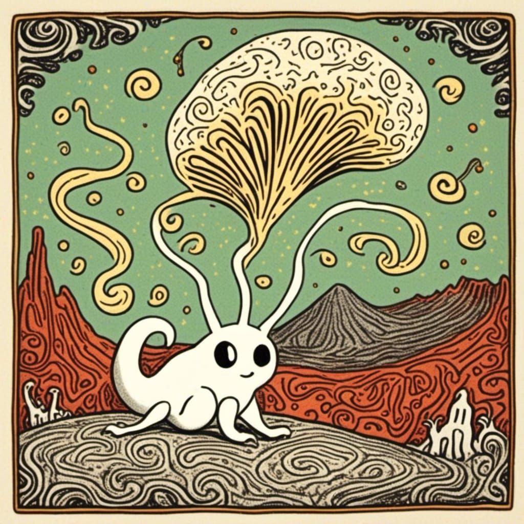 <lora:Moonmoth Song:1.0> Erupting volcano 