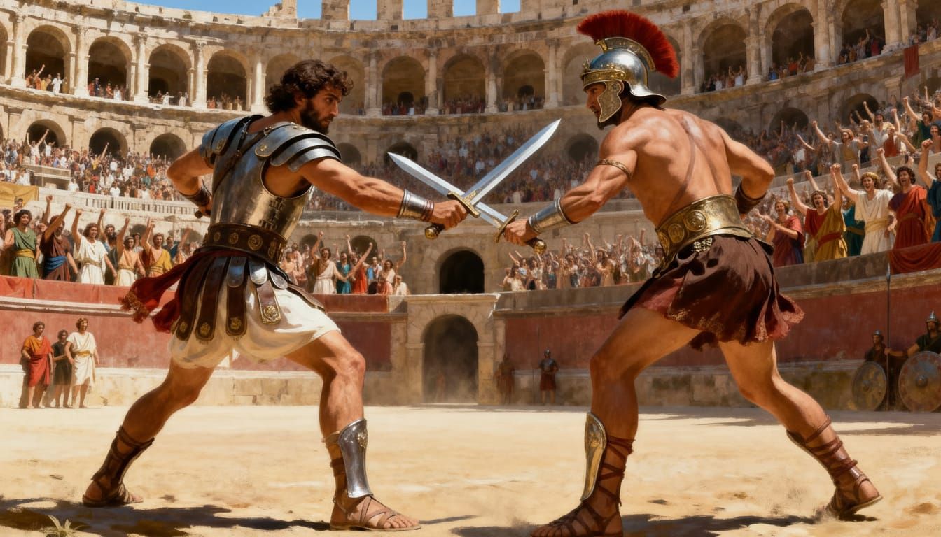  two Gladiators battle 