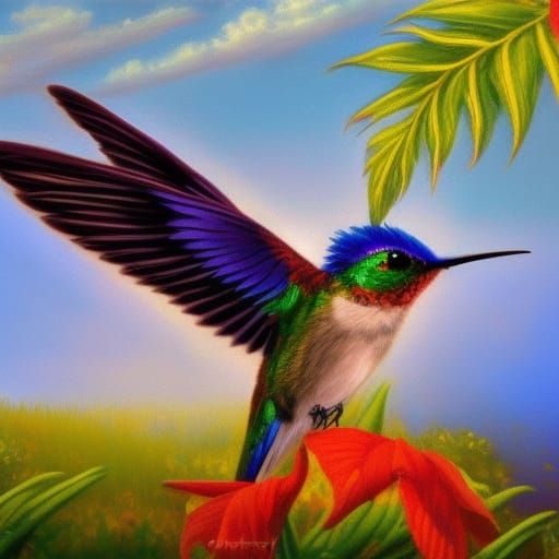 Sonic Hummingbird - AI Generated Artwork - NightCafe Creator