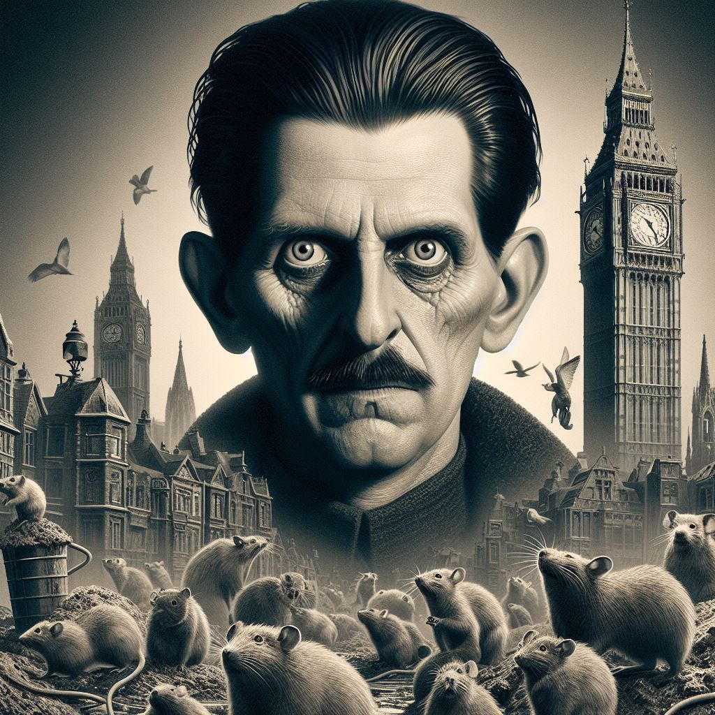 1984. George Orwell. Film Noir. Nosferatu The Vampyre Vampire Klaus Kinski Max Schreck Count Orlok Rat Mouse. Mud Dirt S...