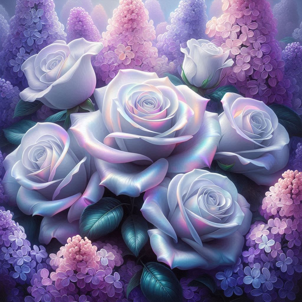 Lilacs and Roses