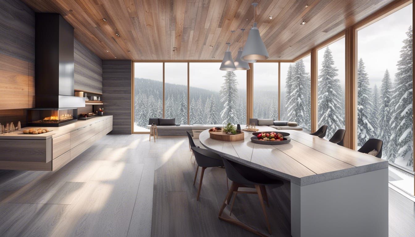 Winter Vibes // Modern Eco Kitchen - AI Generated Artwork - NightCafe ...