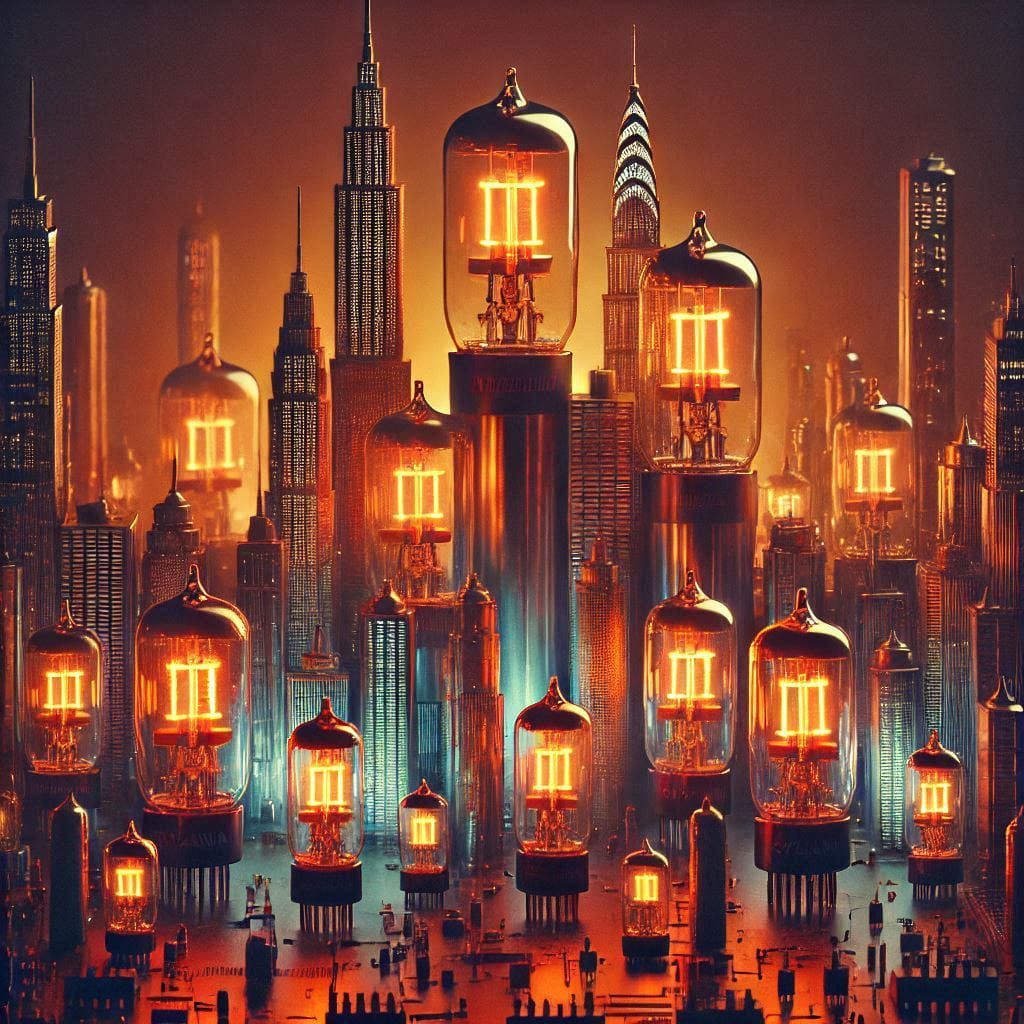 City powered by vintage TV tubes