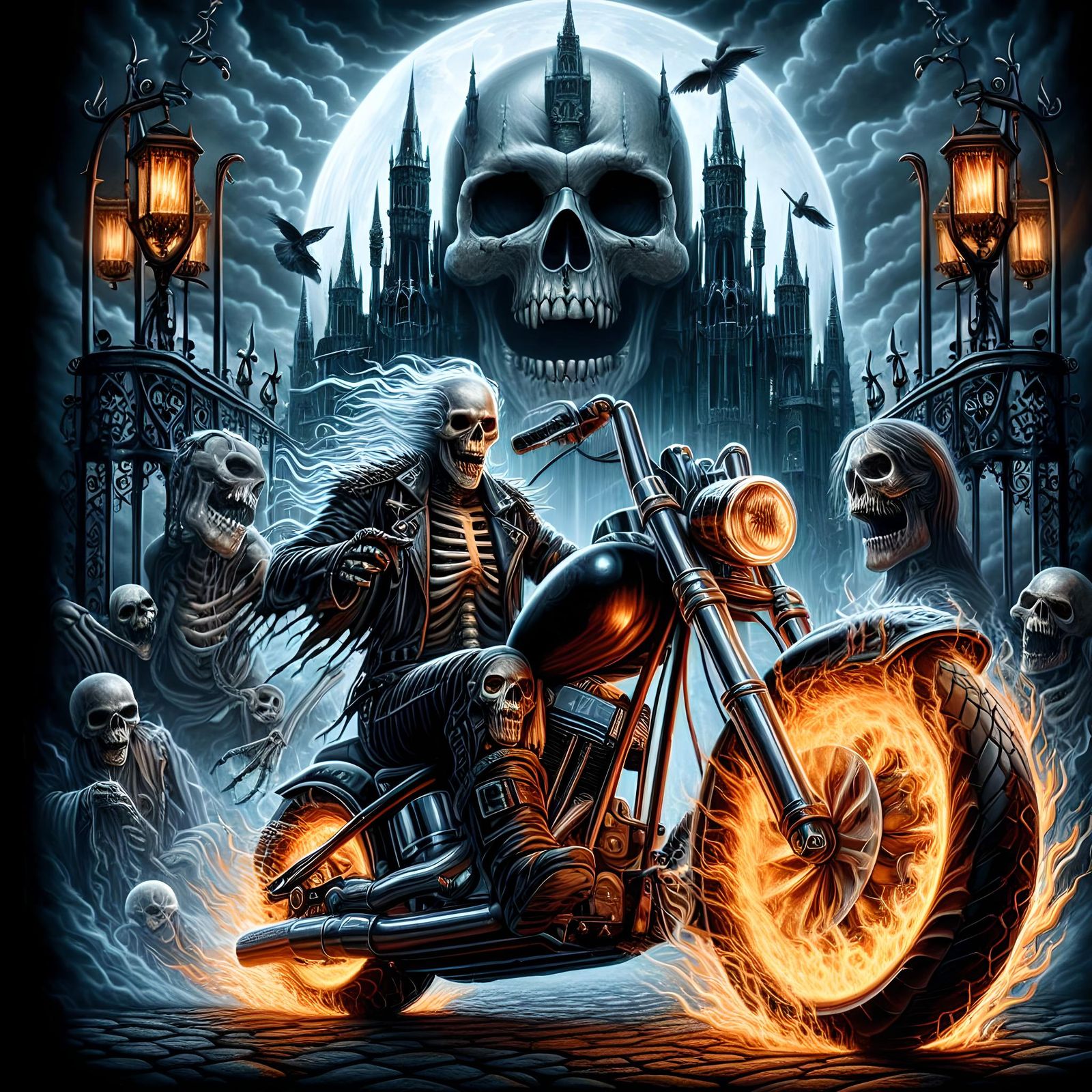 GHOST RIDER LEAVING HIS CASTLE