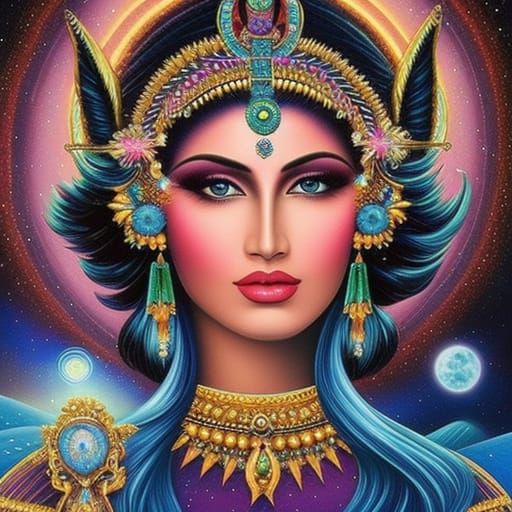 Stunning Cosmic Goddess - AI Generated Artwork - NightCafe Creator