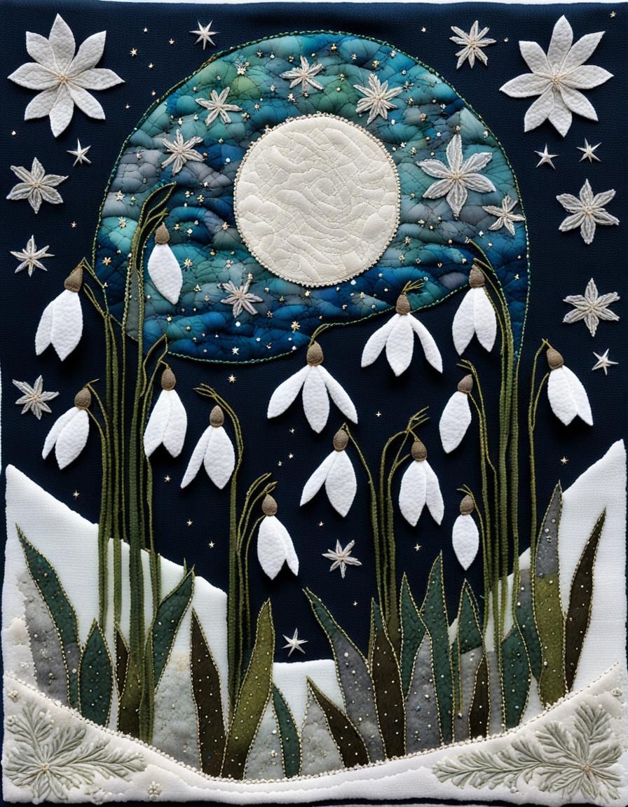 Texture Play: Full Moon in early Spring  by @Northview