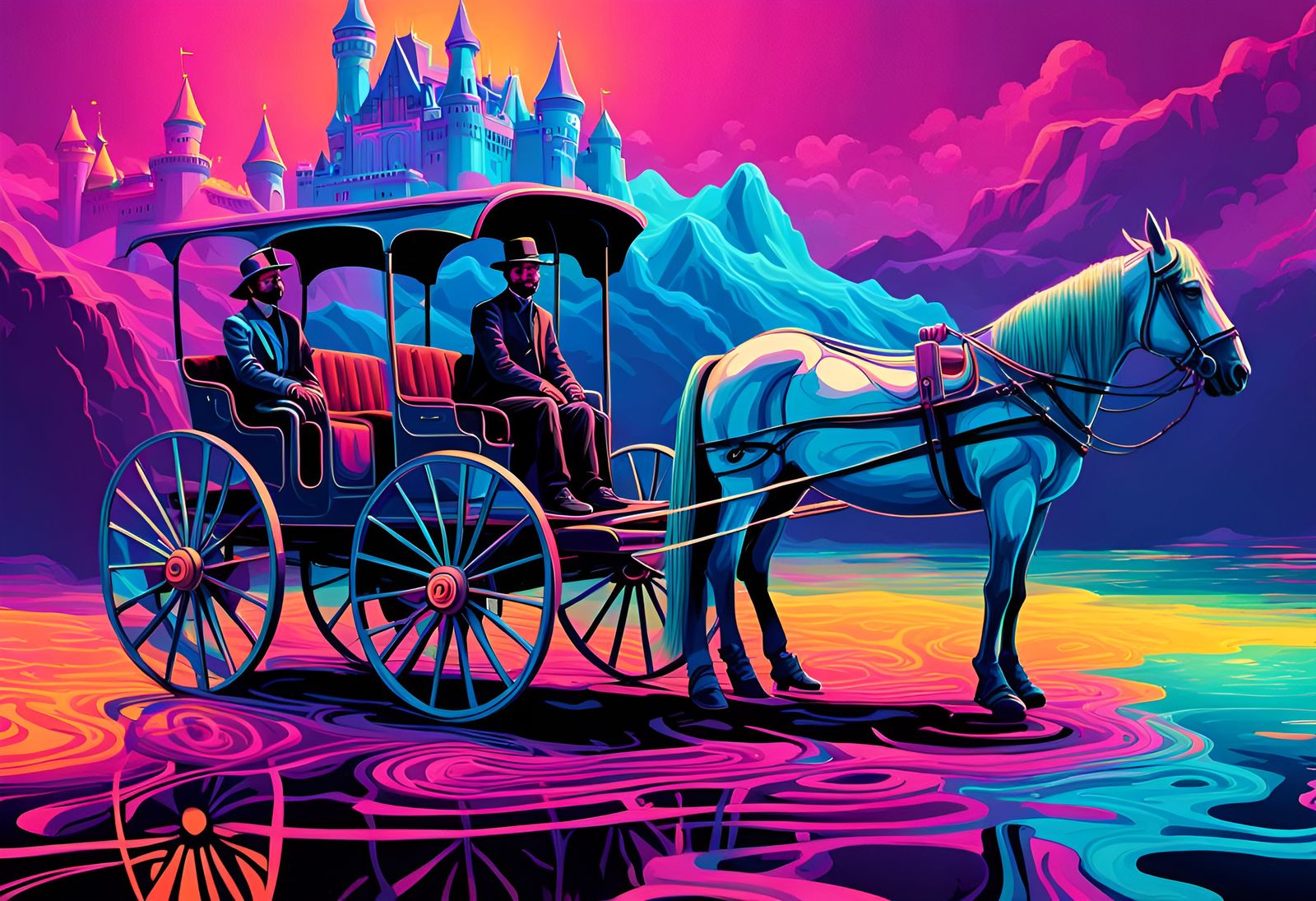 Take a Horse and Buggy Ride to the Psychedelic fantasy castl...
