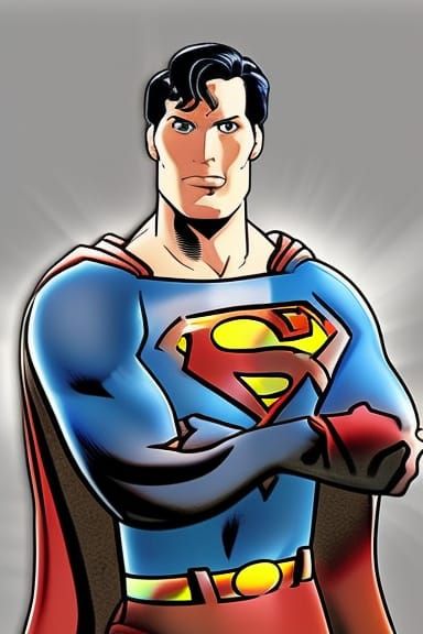 Christopher Reeves as Superman, in Archer style - AI Generated Artwork ...