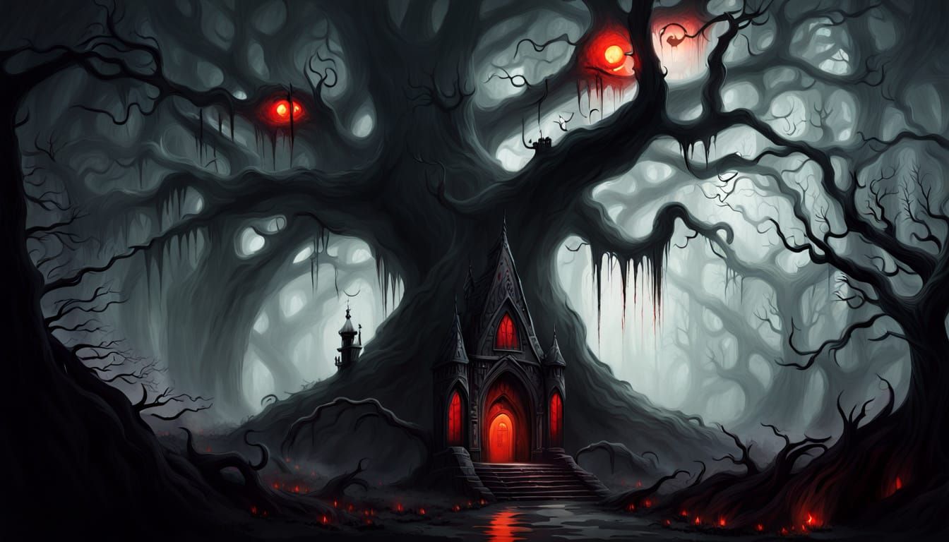 a magic tree , tree of death  by @symon