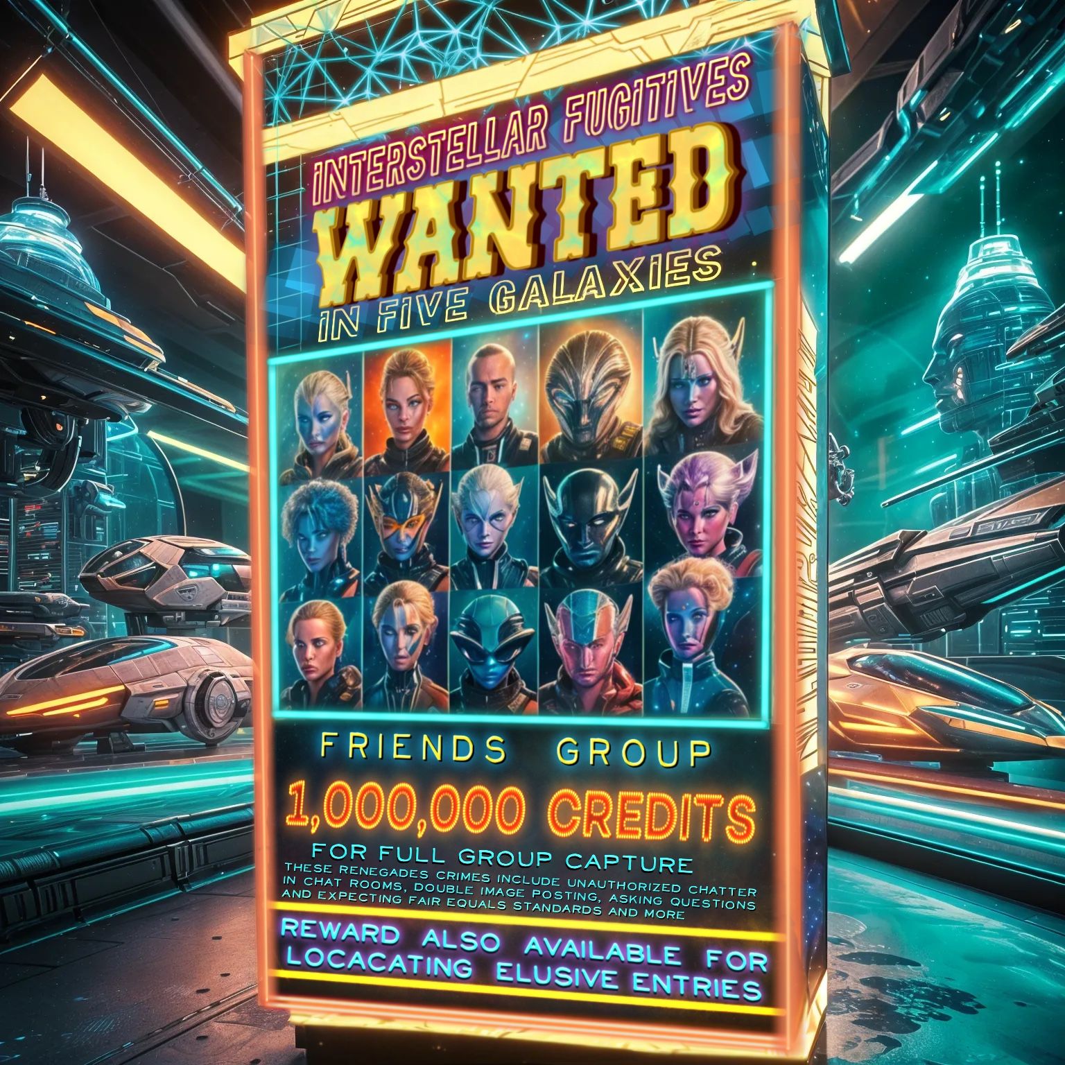 Friends Chat Entries - Interstellar Wanted Posters Challenge