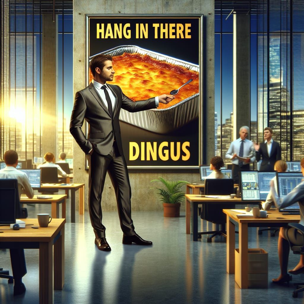 Hang in There, Dingus! II - AI Generated Artwork - NightCafe Creator