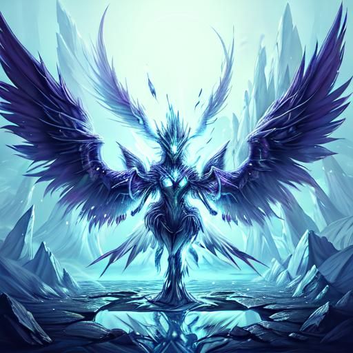 Ethereal Crystalline Metamorphosis Cubism, a Phoenix <lora:L...