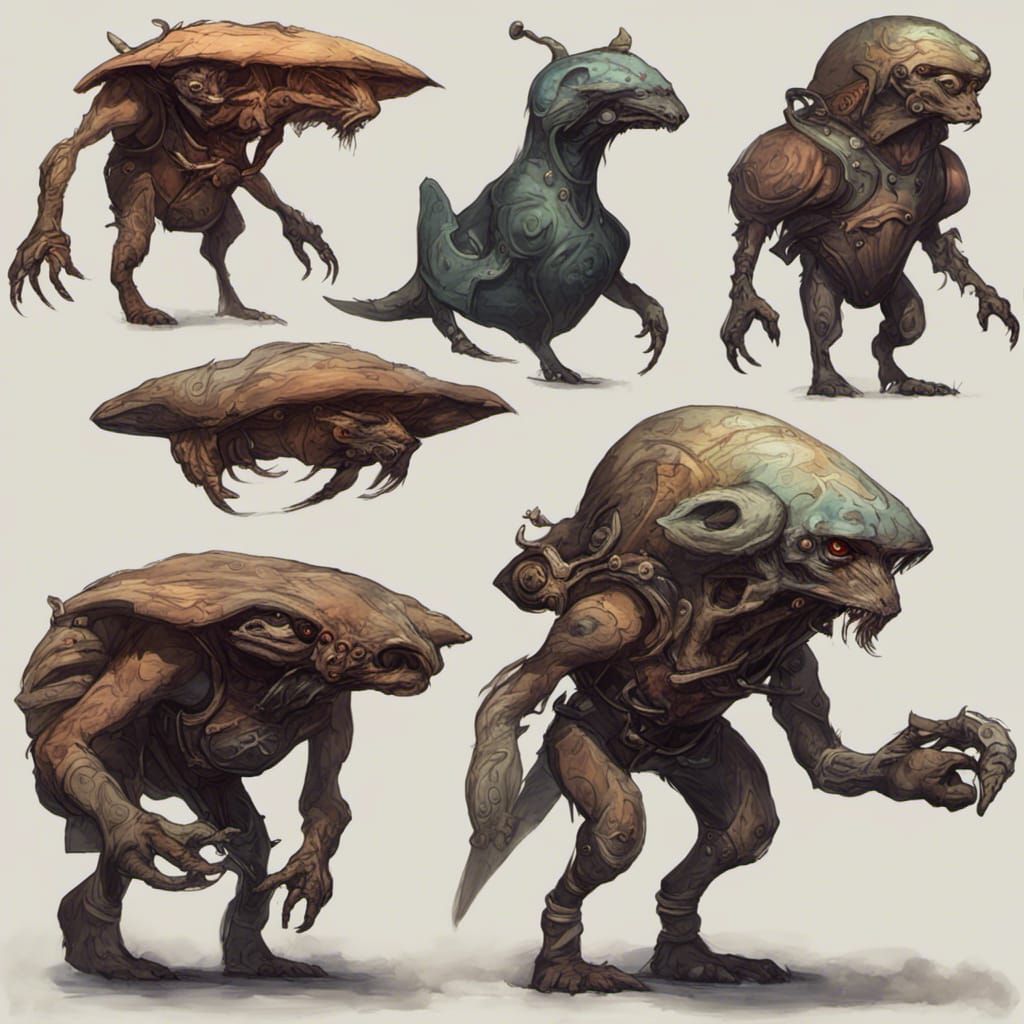 Weird alien RTS creatures, WarBreeds, mammalian - AI Generated Artwork ...