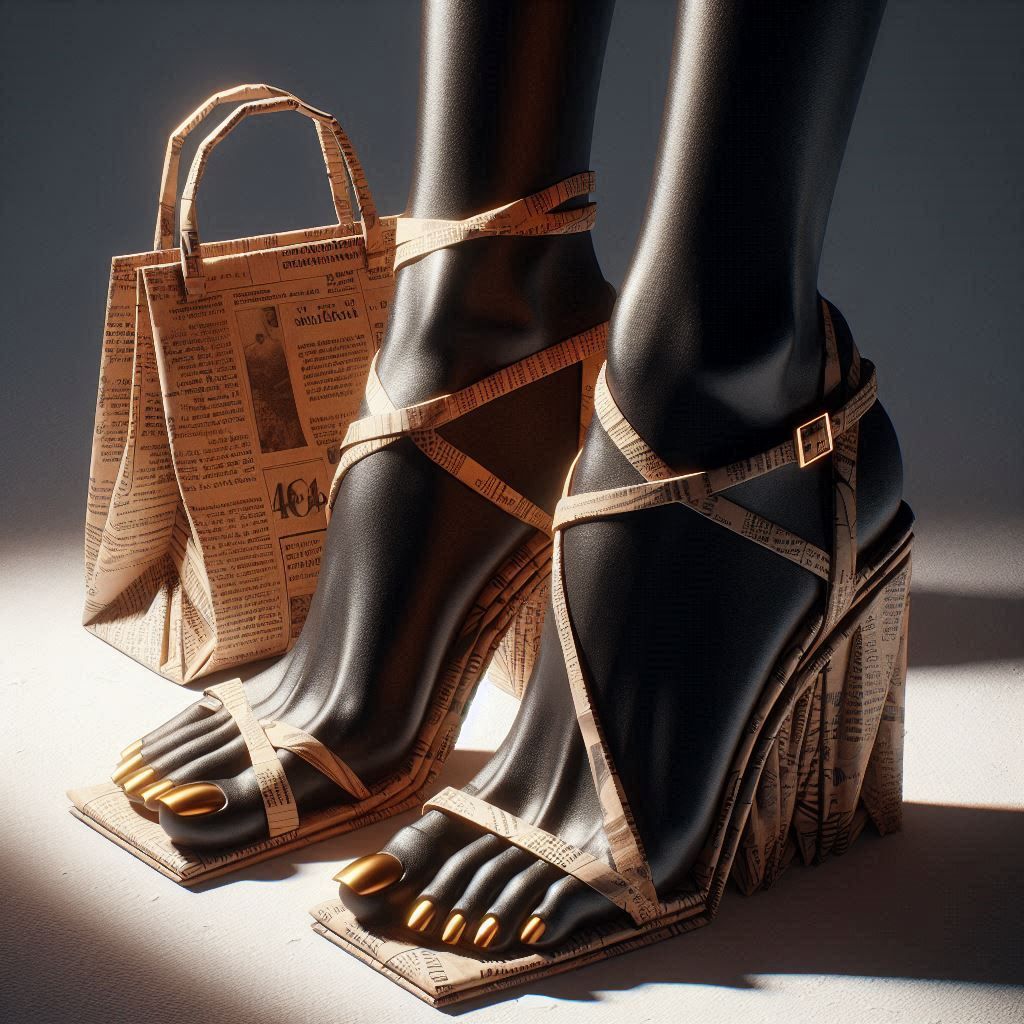 Origami bag and shoes