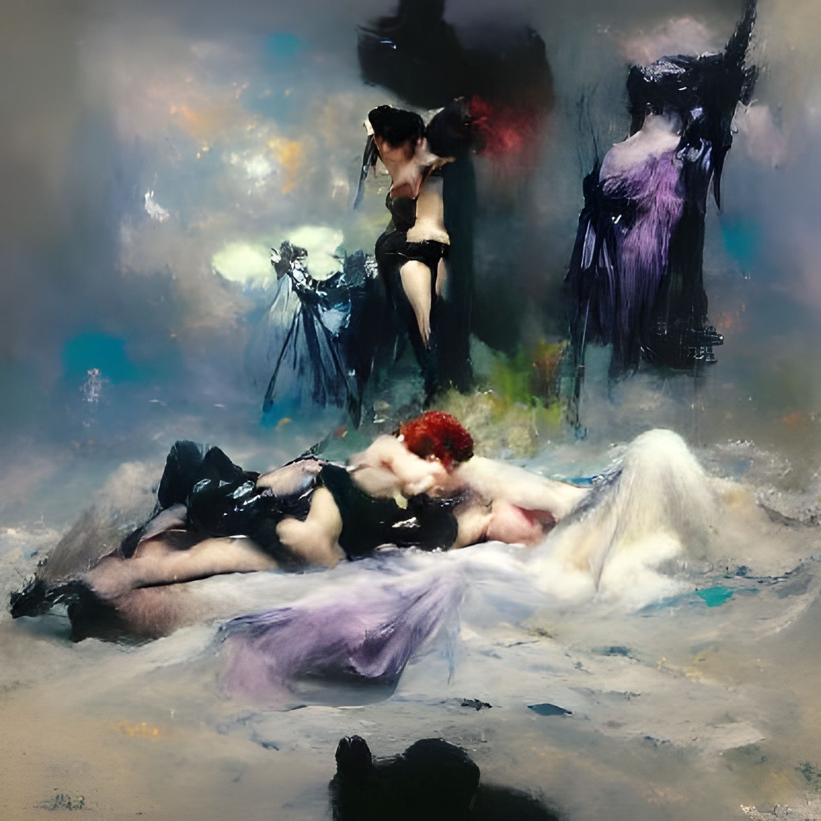 Striptease Pino Daeni Gerald Brom nudity erotic bauhaus gothic art art  Nouveau film noir romanticism mysterious moonscape beautiful astral  detailed ethereal serene synthwave - AI Generated Artwork - NightCafe  Creator